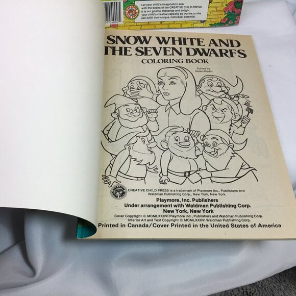 Vintage Lot 2 Wizard Of Oz & Snow White Coloring Books Creative Child Press 1986 - Picture 7 of 10